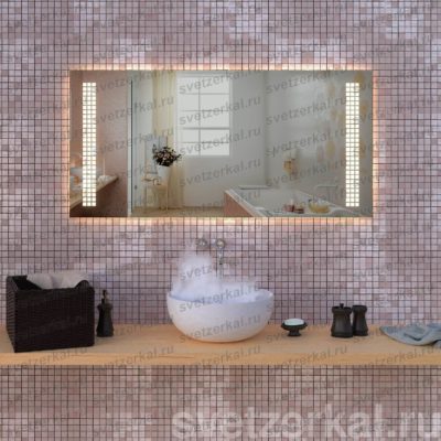 Зеркало для ванной комнаты с подсветкой QUADRATE